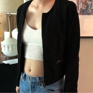 Winter Kate cropped suede leather jacket